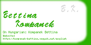bettina kompanek business card